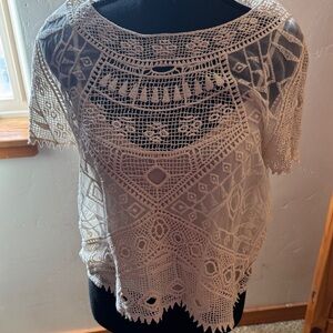 Zara Cream Lace Women's Blouse